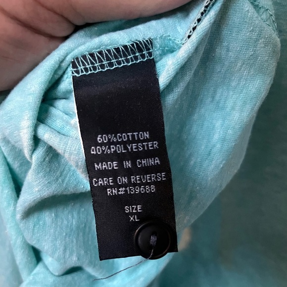 Oceans Current. Men's Blue Long Sleeve Shirt - Picture 5 of 5